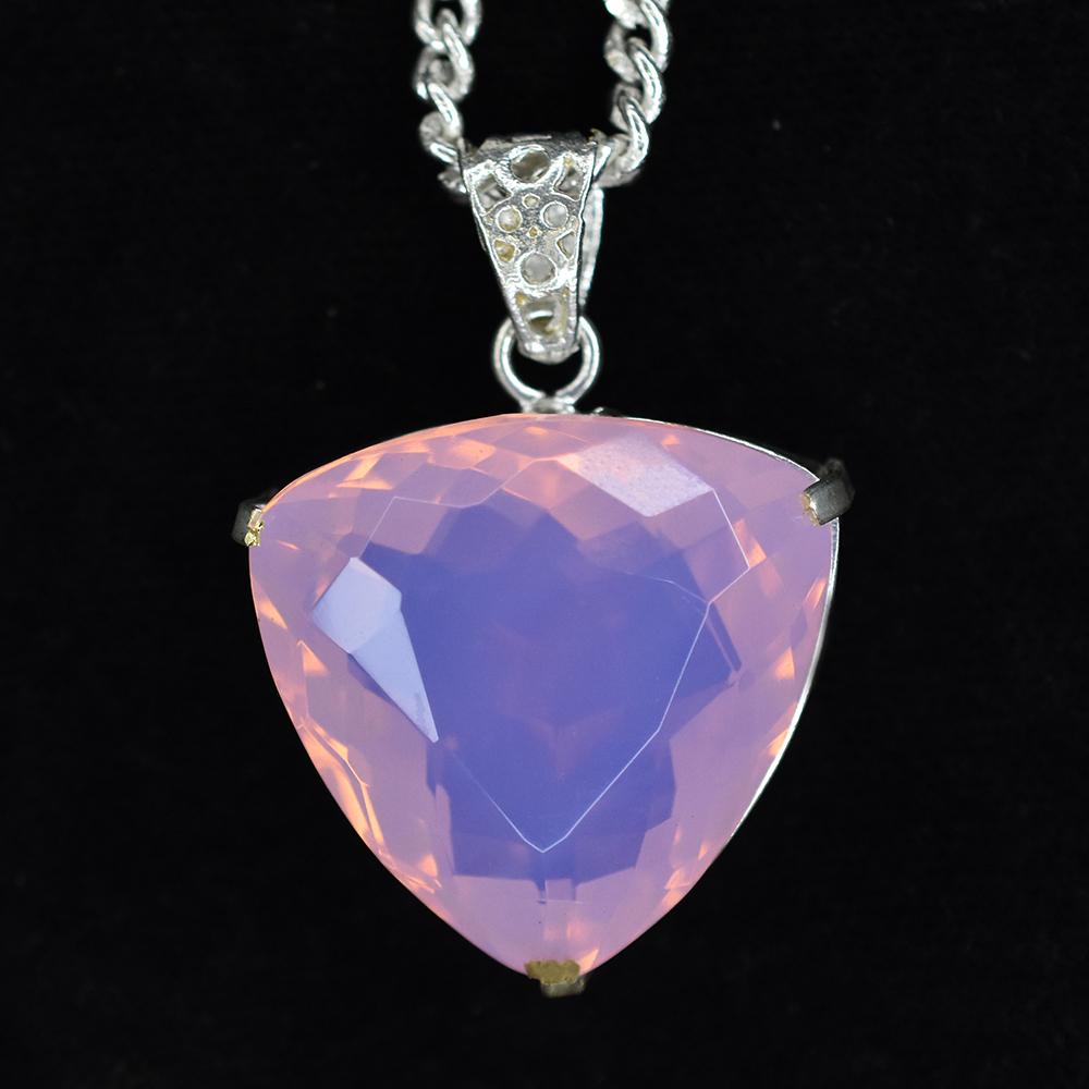 925 Sterling Silver 76.95 Ct CERTIFIED Opal Multicolor A Grade Gems Pendant MY-PD-110-NS