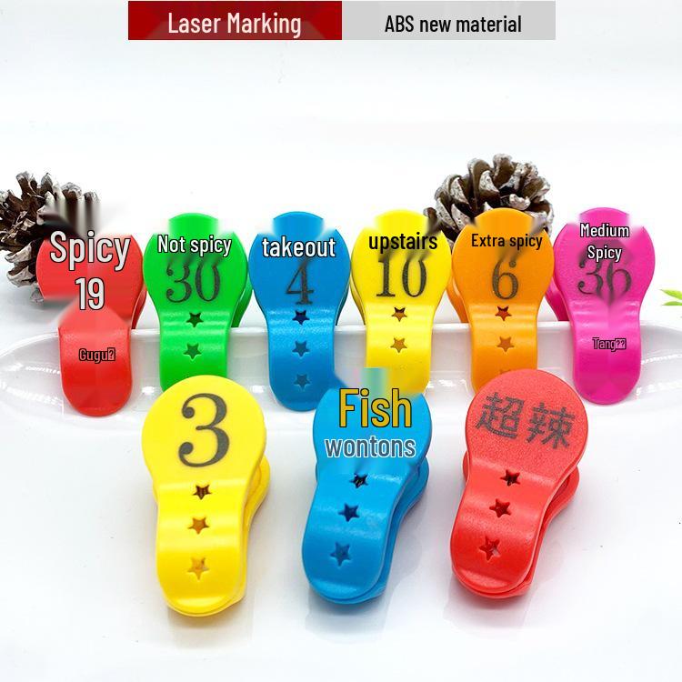 Spicy Hot Pot Restaurant Number Plate Holder - Tasteful Fixed Serving Card Clip Other