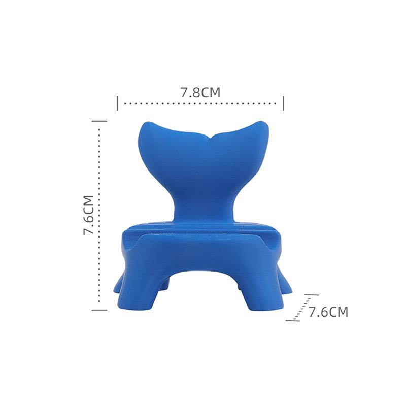 1Pc Dopamine Color Creative Stool Phone Stand, Desktop Office Desk Fun Decor, Tablet Support Holder, Photo Frame Stand