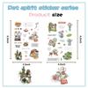 8 Styles of Garden Cafe Guka Stickers DIY Hand Account Small Card Mobile Phone Case Decoration Korean Ins