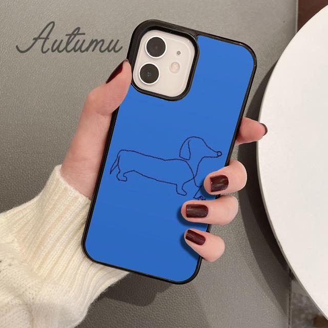 Cute Sausage Dog Phone Case for iPhone 11 12 13 14 Pro Max Mini X XR XS SE 2020 5 6S 7 8 Plus Samsung Galaxy S21 S22 Cover Shell
