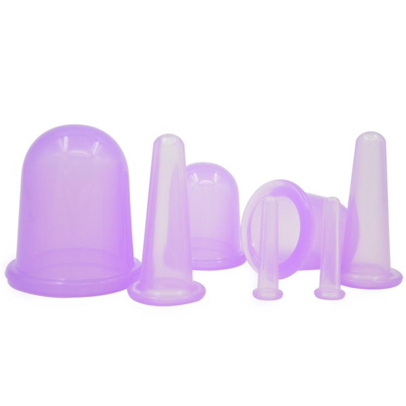 Silikon Gesichts-Saugmassagegläser Anti-Cellulite Vakuum Schröpfmassagegläser Schlankheits-Körper Schmerzroller Linderung Schröpftherapie-Set