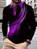 Essential long-sleeve polo shirt, abstract design, casual men's fashion.
