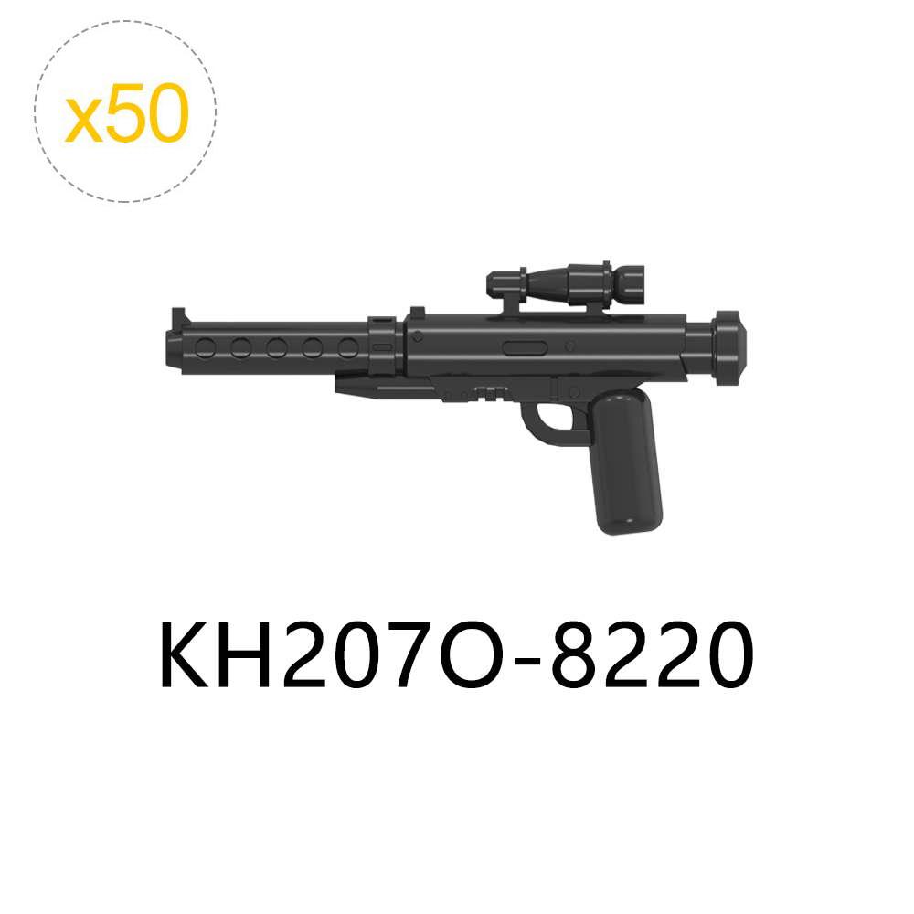 50pcs/lot Gun Pistol Space Soldiers Military War Weapon Compatible Figure Building Blocks Educational Toys For Children Boy Kid