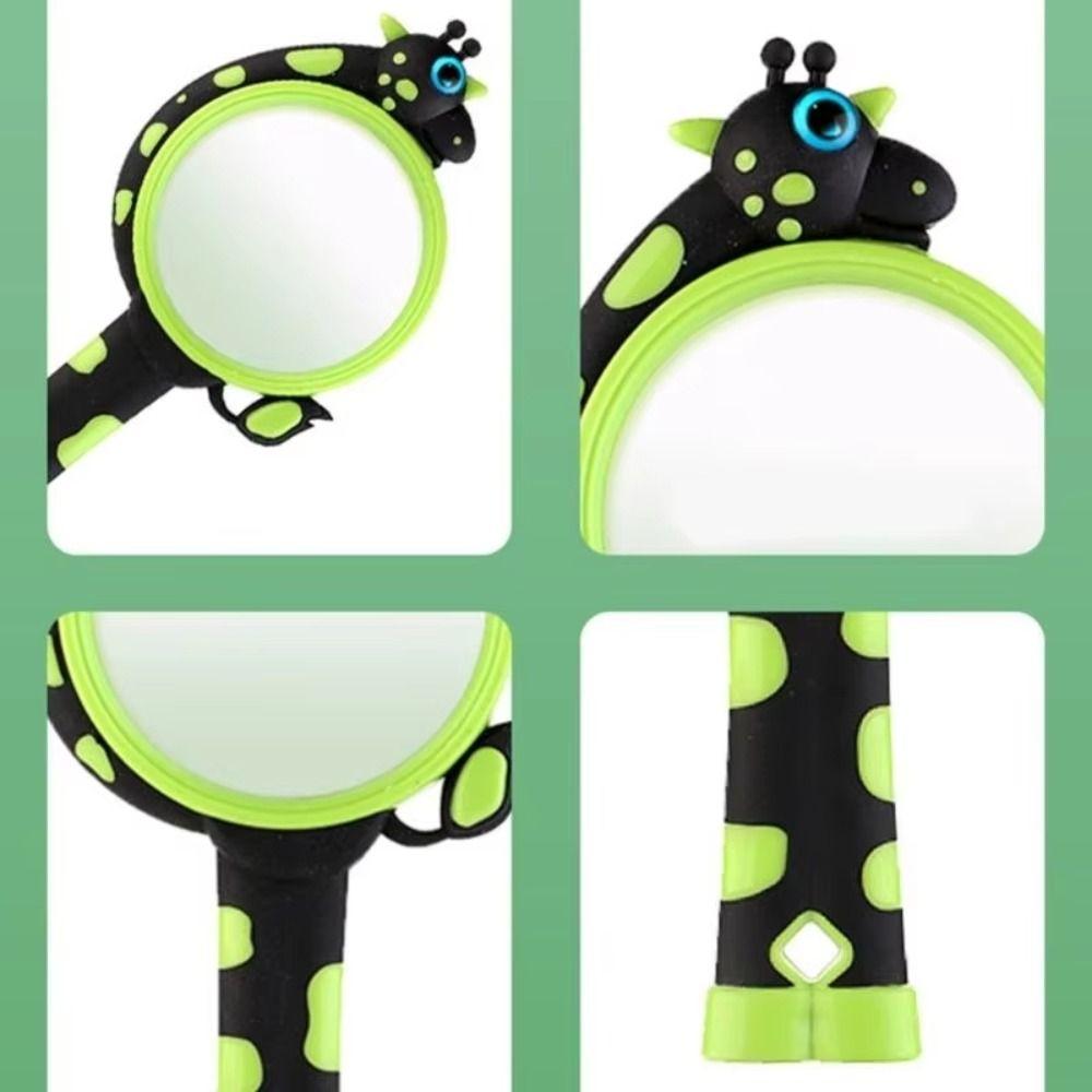 Experimental 10X Glass Giraffe Magnifier High Definition Cartoon Loupe Magnifier Durable Comfortable Grip Magnifying Glass Coin