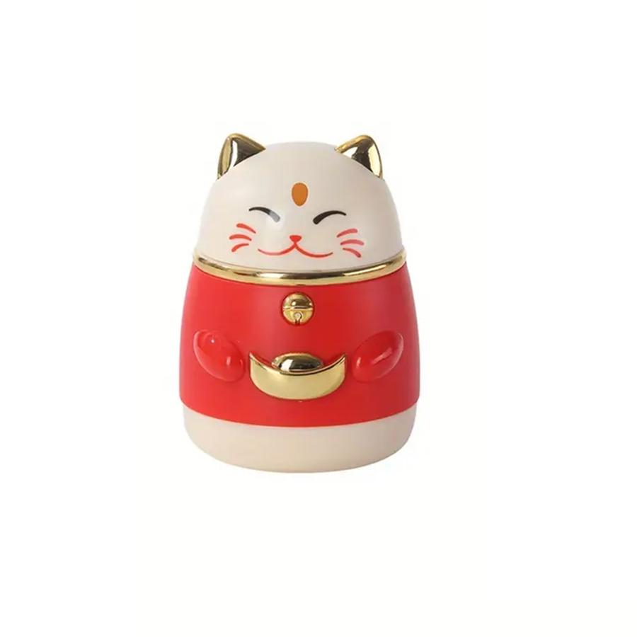 1PC Automatic Pop-Up Toothpick Holder with Cute Cat Decoration Novelty Kitchen Home Storage Box