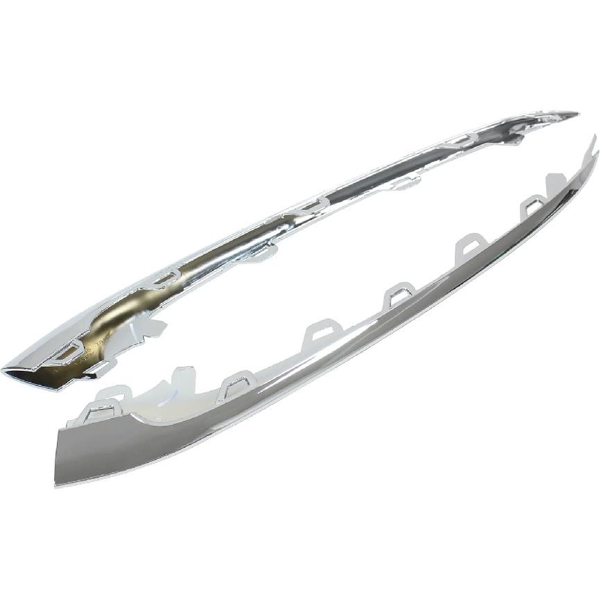 ApplianPar Front Bumper Lip Trim Molding Chrome for Mercedes-Benz S350 S450 S560 W222 2018-2020 Left and Right Side Pair