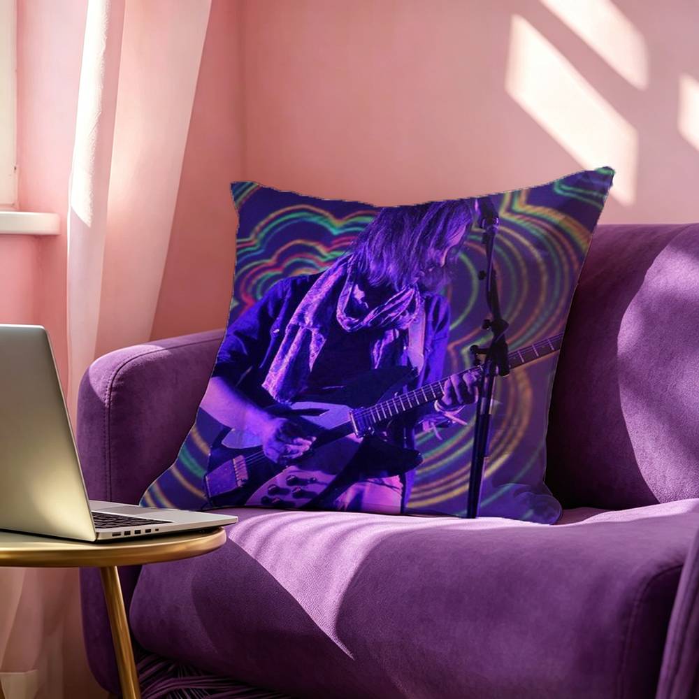 TTame Impala Psychedelic Pillow Case Square DoubleSided Sofa Cushion Cover Bedroom Bedside Pillow