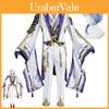 Set Costume Kamizato Ayato Per Cosplay di Genshin Impact e Feste di Halloween