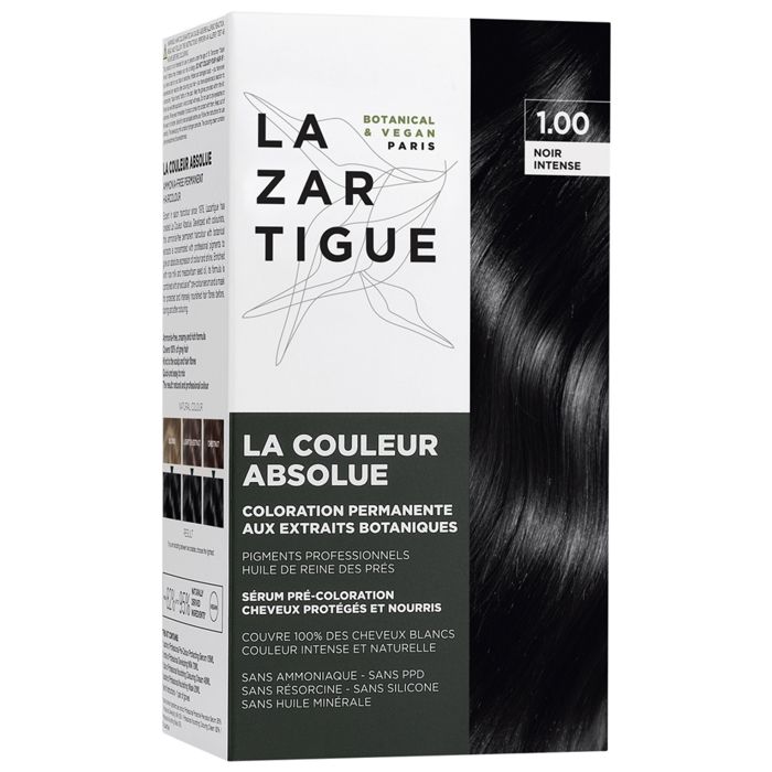 Coloration - Lazartigue - Couleur Absolue - Noir Intense 1.00 - Sans ammoniaque - Gel