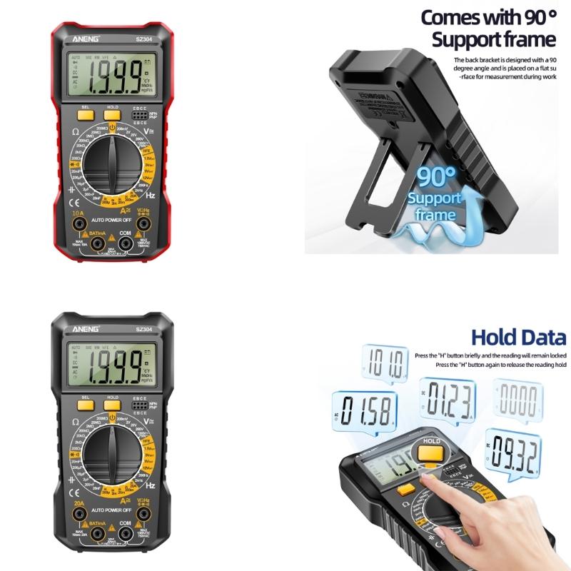 Digital Multimeter Pen Meter USB Charge Voltmeter Auto Ranges Voltage Tester Backlight Flashlight Sensitivity Adjustable