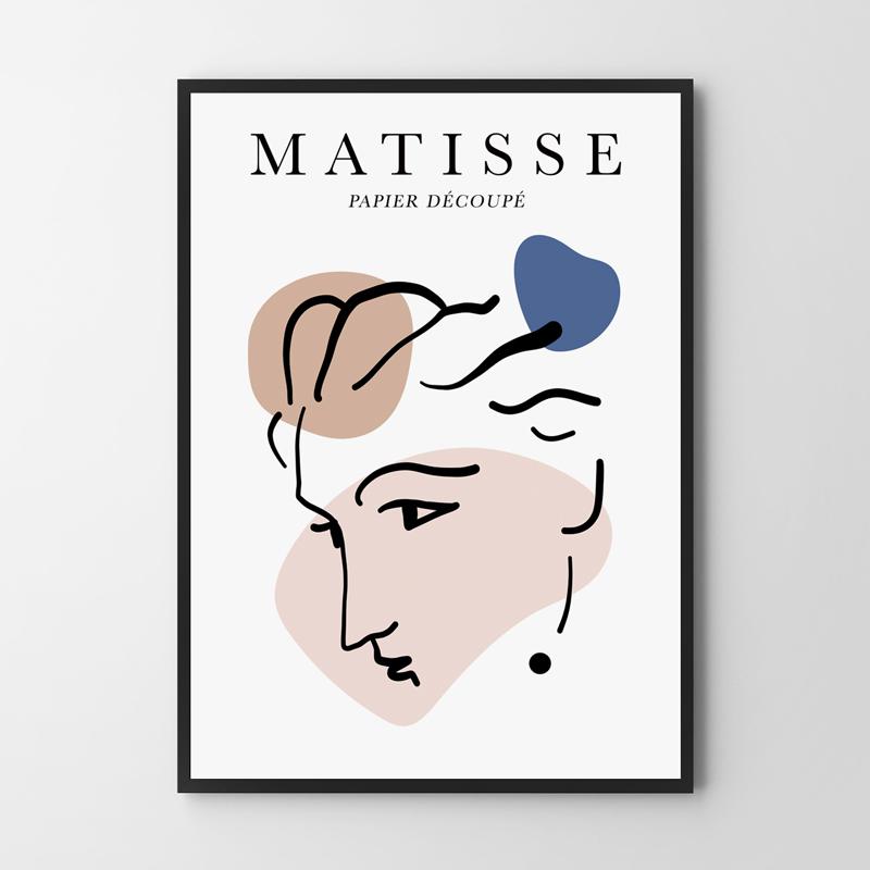 Poster Matisse Face Pastel Colors