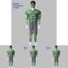 The Avengers Hulk Muscle Mask Costume Vibrant Green Outfit For Themed Parties And Events