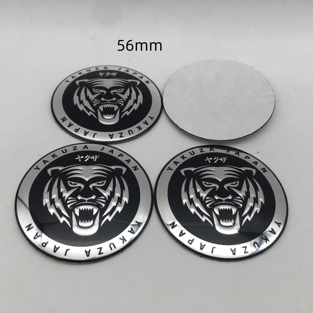 AAZT1 4pcs 3D New 56mm 60mm For Car Wheel Hub Center Cap Emblem Badge Covers Sticker Decals Styling Accessories
