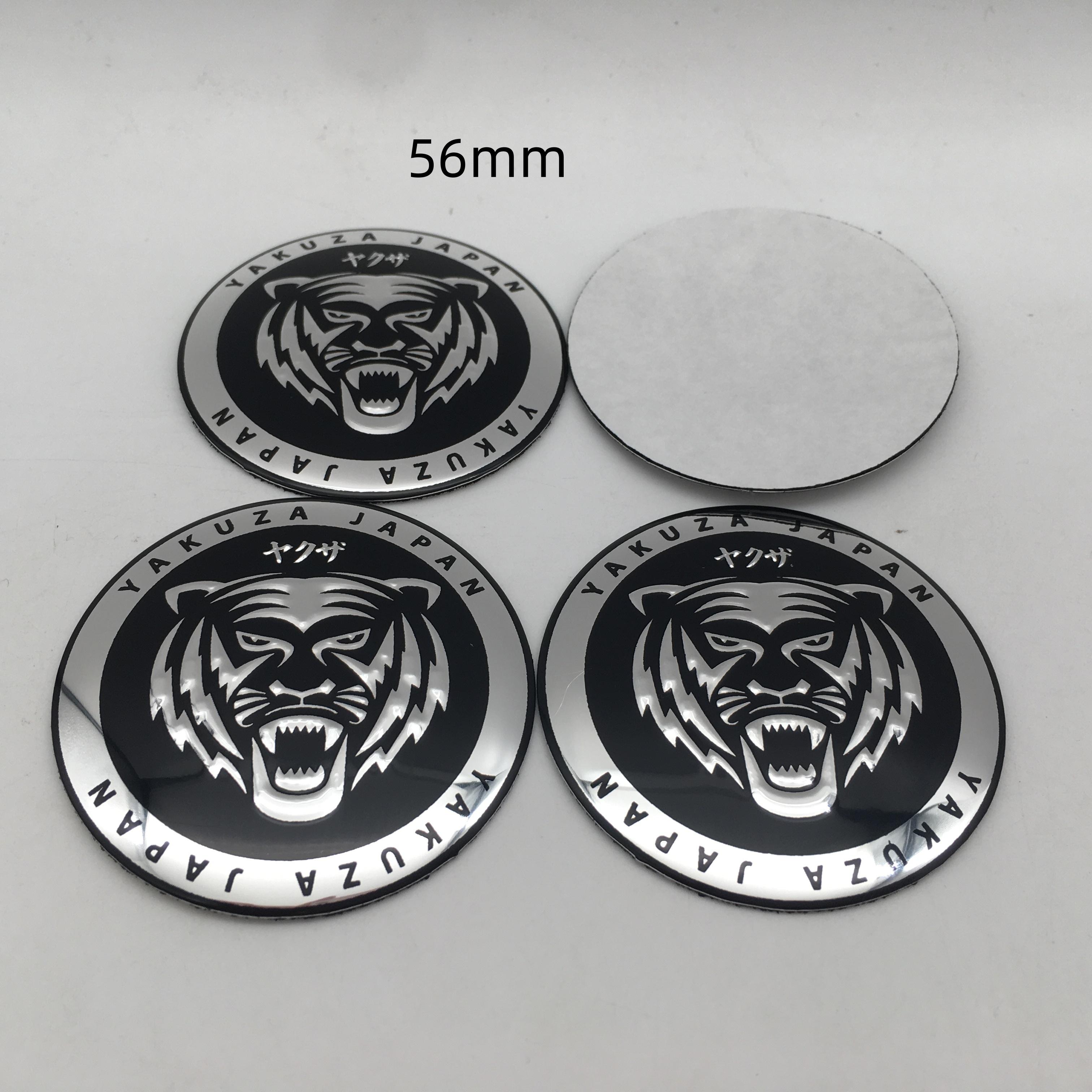 

4pcs 3D new 56mm 60mm For Car Wheel hub Center Cap emblem Badge covers sticker Decals Styling accessories