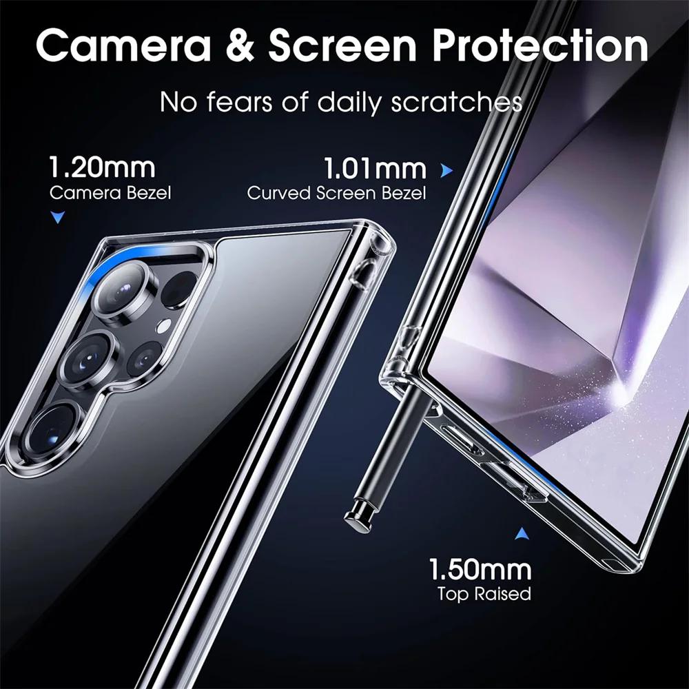 Transparent TPU Samsung Galaxy S25 Ultra Phone Case S25 S24 S23 Ultra for Samsung S22 Case S23 Fe S21 S22 S24 Plus Ultra Cover