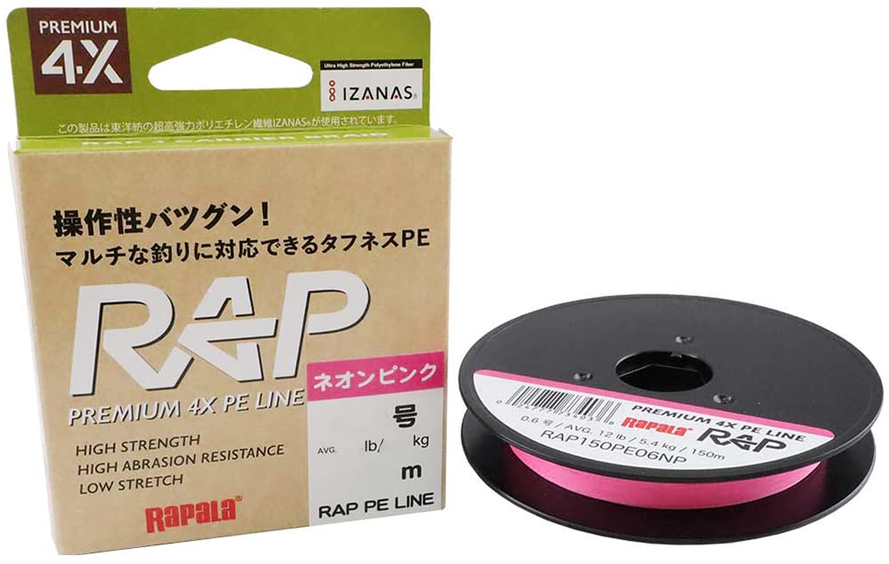 Rapala Rap Line PE 150m 1.0 Neon Pink RAP150PE10NP