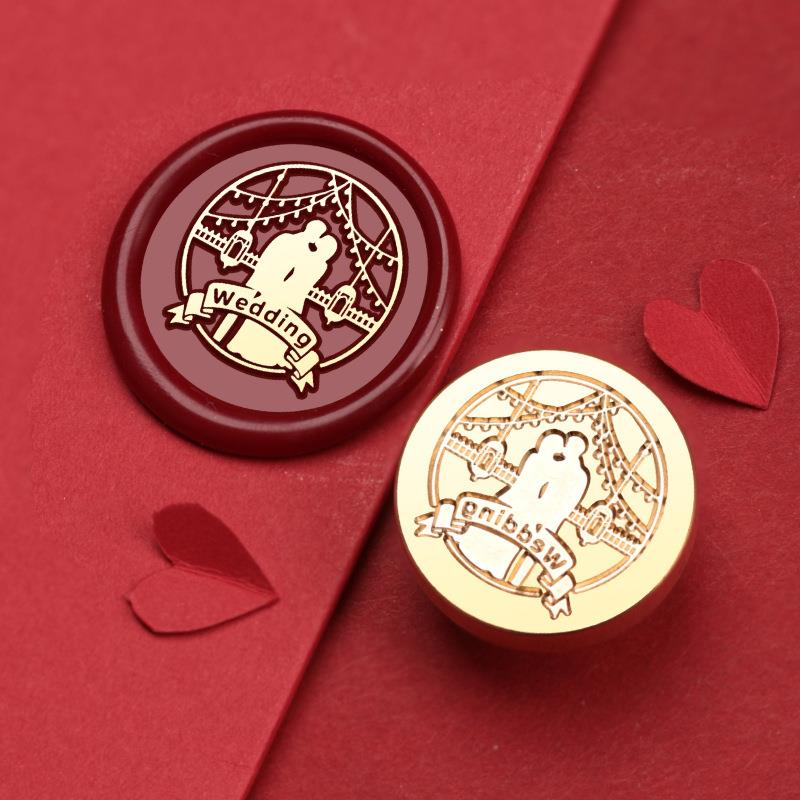 Wedding Celebration Stamps Wax Seal Stamp Vintage Sealing Stamp Head For Cards Envelopes Wedding Invitations Gift Packaging