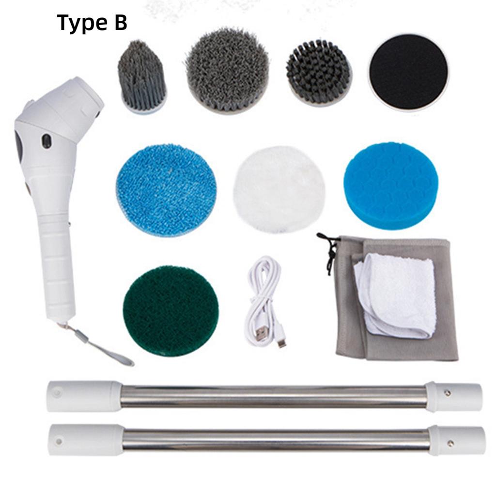Elektrischer Spin Scrubber Akku-Reinigungsbürste Schrubber für Zuhause 8 Auswechselbare Bürstenköpfe für Badezimmer Dusche Badewanne Glas Auto