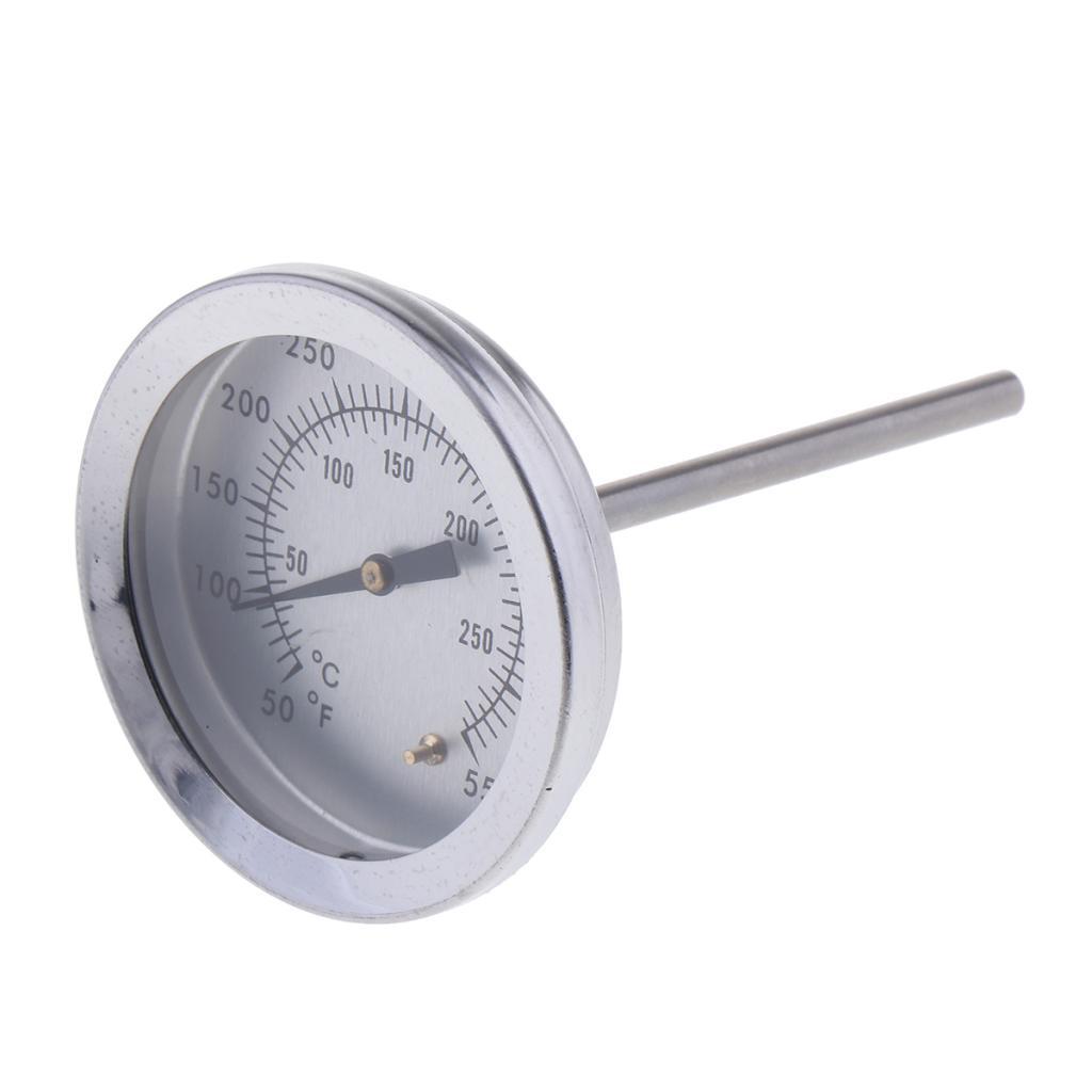 Grill and BBQ Oven Thermometer Round 52mm Mechanical Temperature Meter for Culinary Food Prep in Home Kitchens