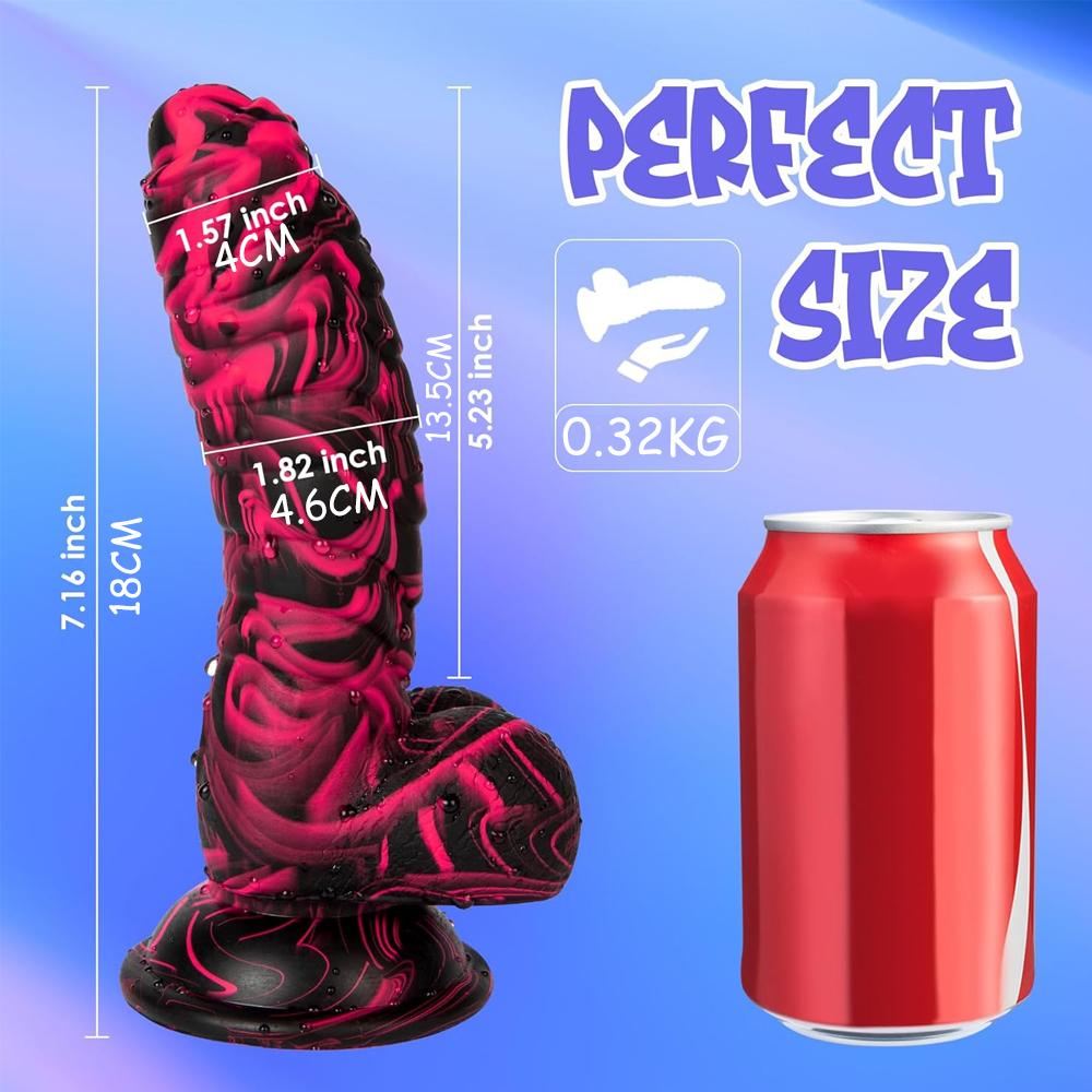 Realistic Thick Dildo Sex Toys Safe Silicone Simulated G-spot Anal Dildo with Powerful Suction Cup Hands-Free Operation Suitable for Women, Adult Toys