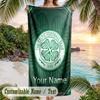 Strandlaken Celtic FC Print Gepersonaliseerde Naam Tekst Zachte Handdoek voor Zwembad