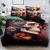 3-Piece Simple Modern Skull Animal Pattern Digital Printed Down Duvet Cover Set,Bedding Set(1 Down Duvet Cover+2 Pillowcases)