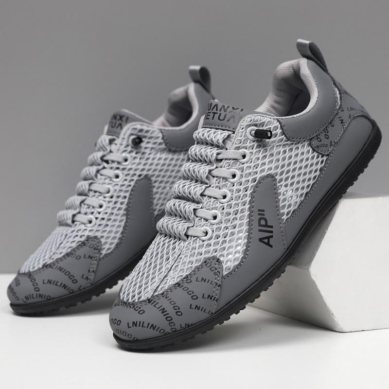 Large size men's shoes summer breathable mesh one-pedal sports shoes men's thin soft-soled Forrest Gump foreign trade casual shoes