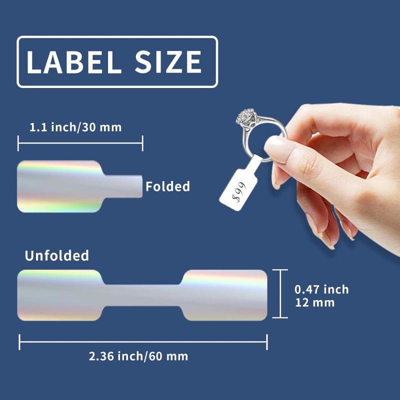 Natural Kraft Paper Handwritten Jewelry Price Stickers - Self-Adhesive Decorative Labels on Rolls