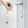 Gold/Silver Pendant Keychain Colombian Map Flag Key Rings Accessory for Women