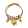 DIY Stainless Steel Bracelet Small Fresh Summer Fruit Pie Hand Ring Open Bracelet Ornament