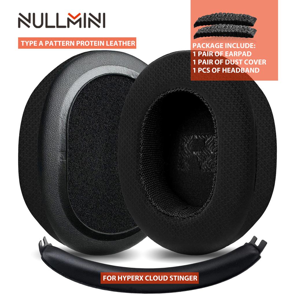 Nullmini Replacement Earpads for HyperX Cloud Stinger Headphones Cooling Gel Ear Pads Cushion Earmuffs Sleeve Headband
