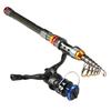 Portable Lure Rod Set Spinning Reel Fishing Rod Combos Full Kit Telescopic Fishing Rod Pole with Reel Line Lures Hooks