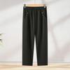 LangSha Women's Summer Plus Size Ice Silk Straight-Leg Pants