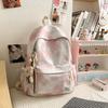 Schoolbag new lightweight casual simple niche tie-dye printing versatile schoolbag junior high school student travel backpack