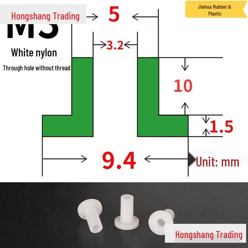 Step T-Shaped Nylon Insulating Bushing Washer, M3-M35 Thread Protection Spacer