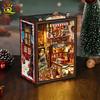 Non-Toxic Vintage 3D Mini Magazin de Crăciun Colecție de Cărți Cameră Diy Scenă de Construcție Desktop Puzzle 3D pentru Adulți Decor Insert pentru Raft Jucării