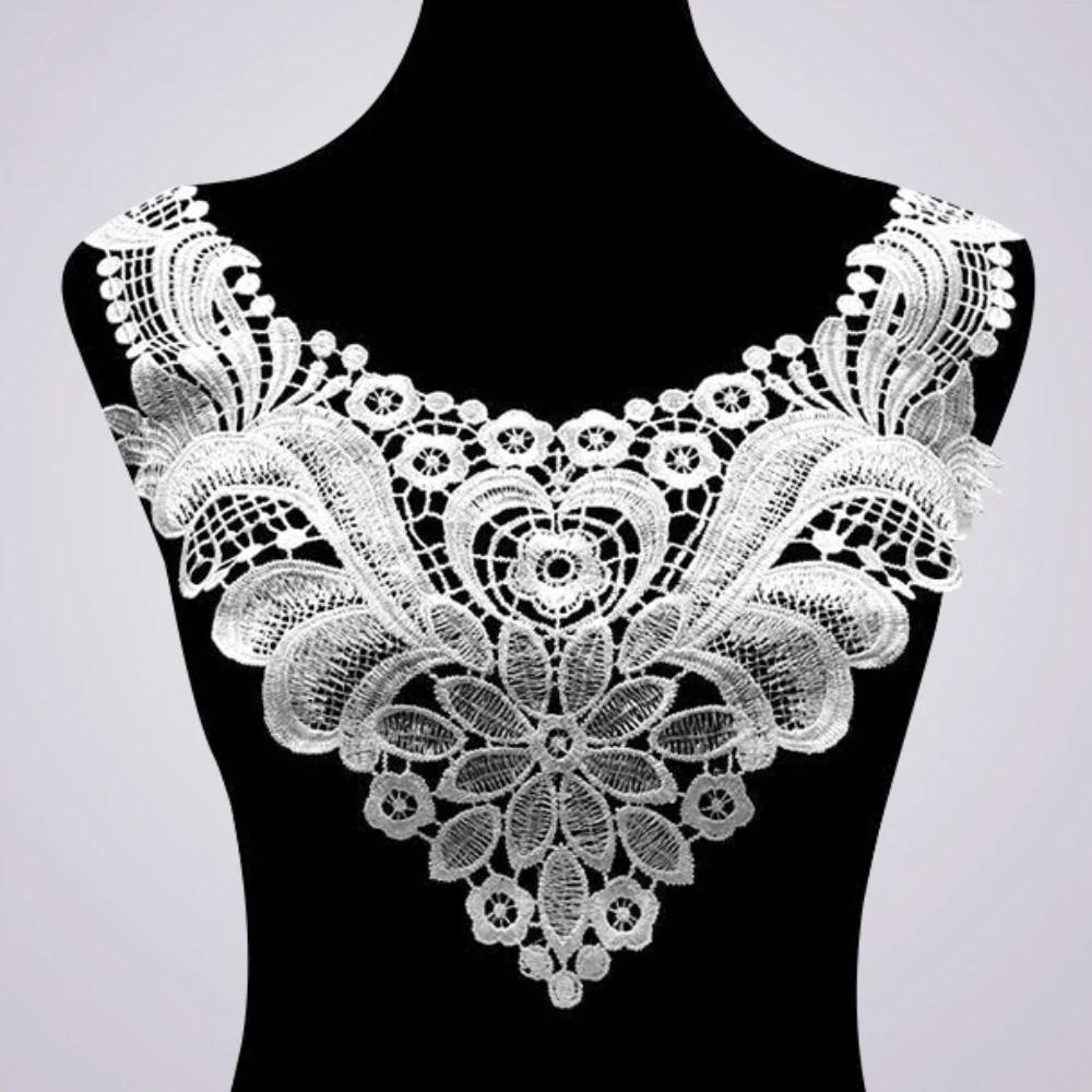 Hollow Lace Fake Collar Sweet Lace Trim Stylish Collar Lace Neckline  Women's Fashion