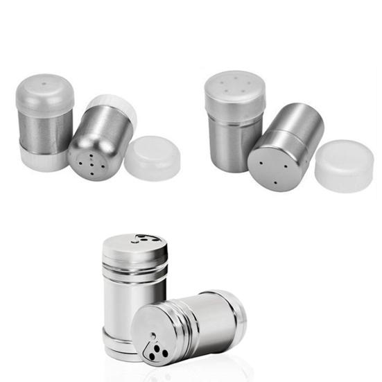 2 Stück Pfefferstreuer Spiegelpolieren Rostfreier Edelstahl Gewürzgewürzspender Shaker für Zuhause