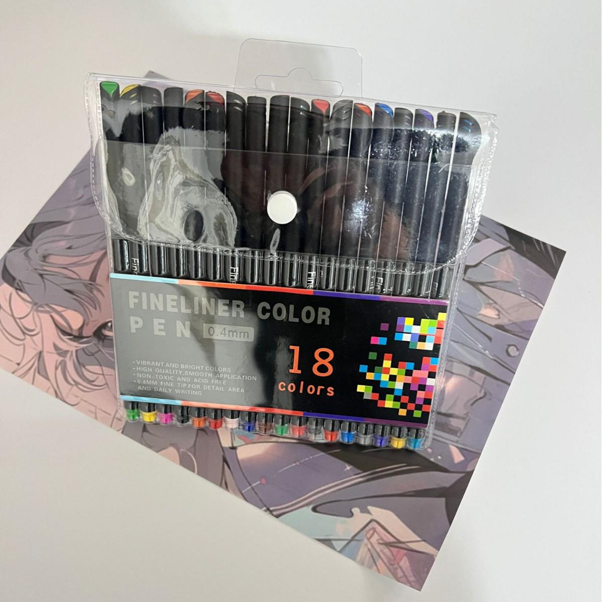 

Многоцветные ручки с игольчатым наконечником на водной основе - 12, 48, 60 или 100 оттенков для контурирования и рисования