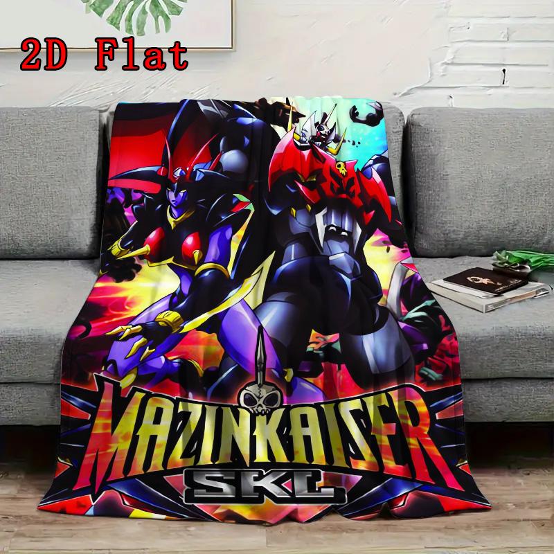 Mazinger Z 2D Flat Pattern Flannel Blanket High quality All Seasons Warmth and Comfort Perfect for Christmas Gifts.MMT0918559
