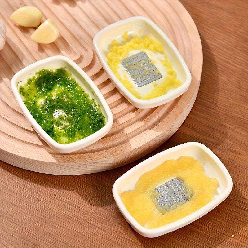 1 ks Jemné síťky Struhadlo a mlýnek na zázvor a česnek Malá velikost, Snadno se čistí Plastový design, Vhodný pro kuchyňské použití Drtič na česnek