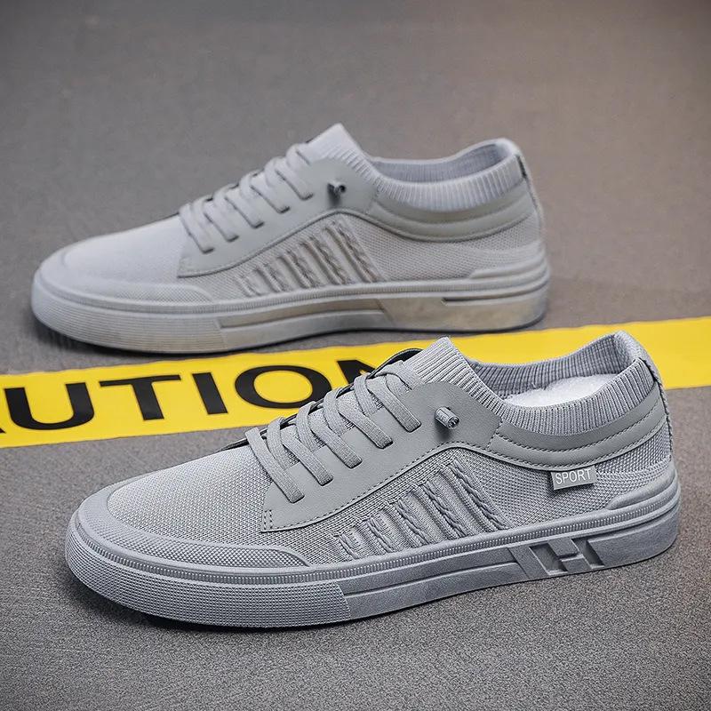 

One-pedal men s shoes 2025 new summer breathable mesh casual flat shoes men s work versatile sports trendy shoes 44 серый