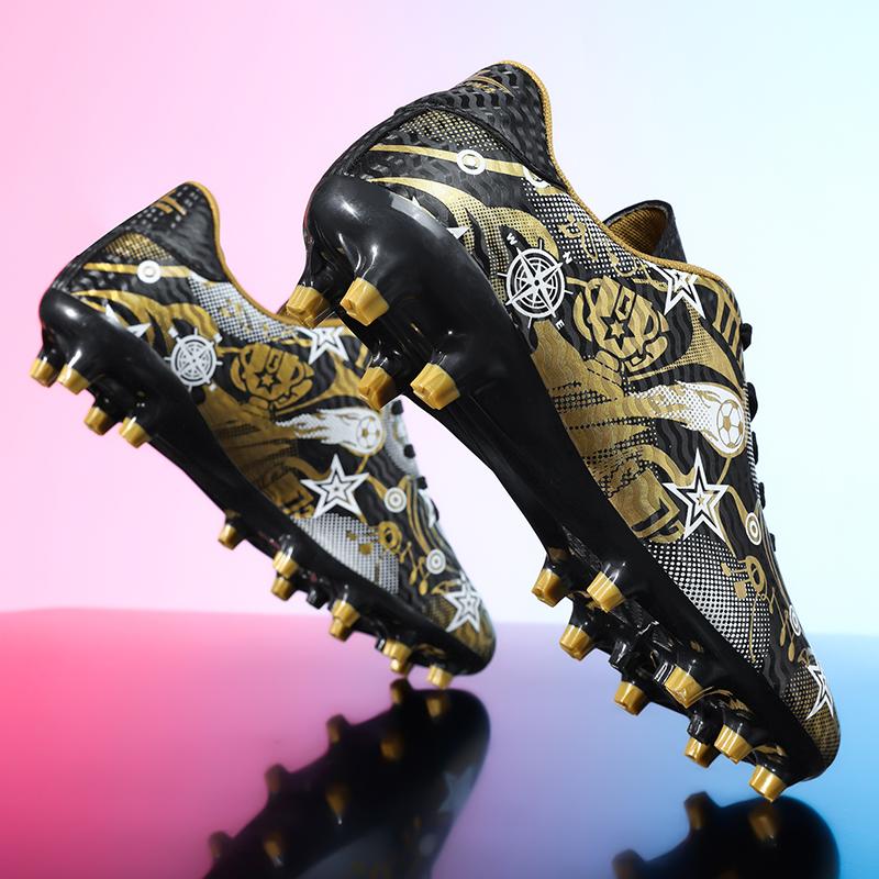 31-44 Boys Leather  Football Boots Men's Professional Artificial Turf Training Football Boots for Girls