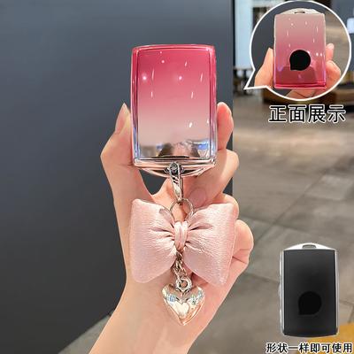 Rosa Degradado TPU Para Volvo S60 S90 Xc40 Xc60 Xc90 V60 V90 T6 T8 Funda Protectora Soporte Llavero Accesorios