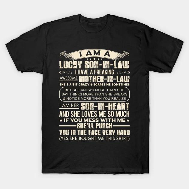 

Mother-In-Law Son-In-Law T Shirt For Birthday Funny Film Novelty Joking Present S