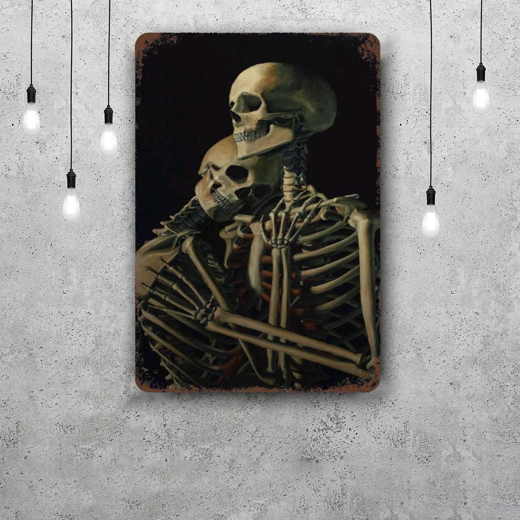 skeleton Vintage Tin Sign Home Decor Wall Decor Art Wall Mural Room Decoration Decor Retro Metal Sign Plate Bar Posters