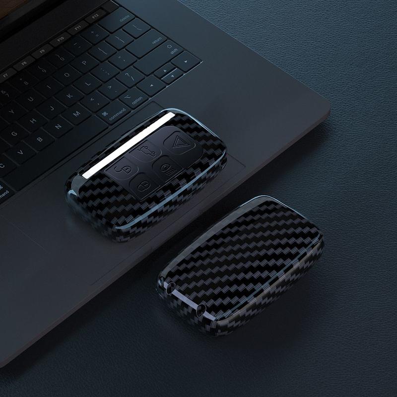 Kolfibermönster Bilnyckelfodral Fjärrkontrollskydd Skalhållare För Land Rover Range Rover Sport Evoque Freelander Velar Discovery