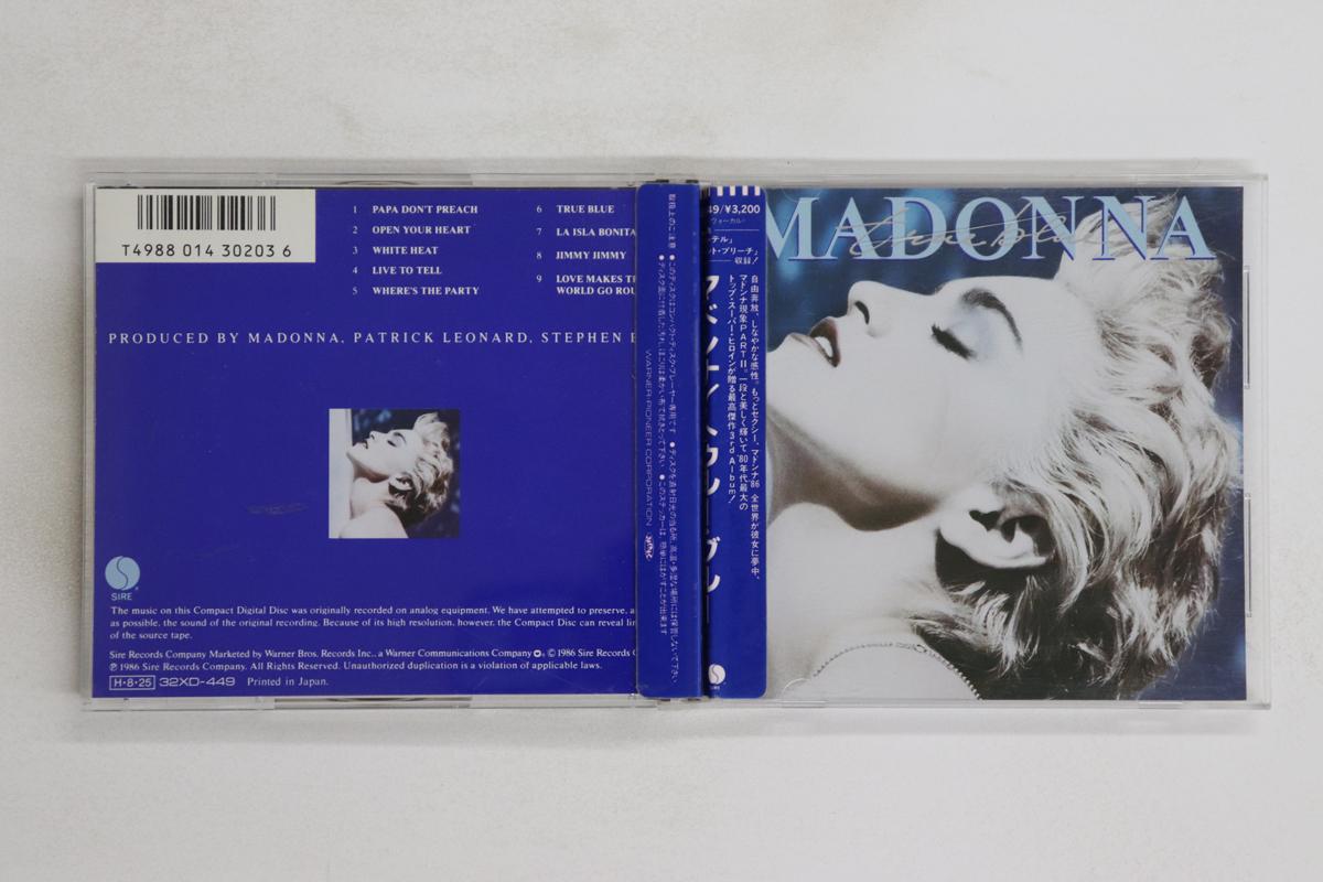 

CD MADONNA - True Blue 32XD449 SIRE 1986 Япония Оби Поп Б/у