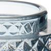 Bougeoir - Verre bleu - 9 x 8,8 x 9 cm - Objets décoratifs - Utilisation intérieure
